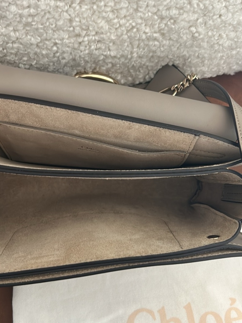 CHLOE Small Faye Leather And Suede Crossbody Bag - Picture 4 of 6